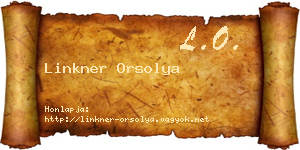 Linkner Orsolya névjegykártya